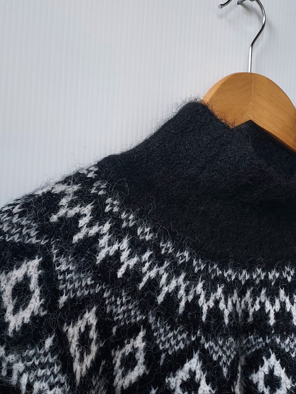 Gap Black Fair Isle Turtleneck Sweater Size Medium Relaxed Fit NEW NWT - Picture 5 of 11